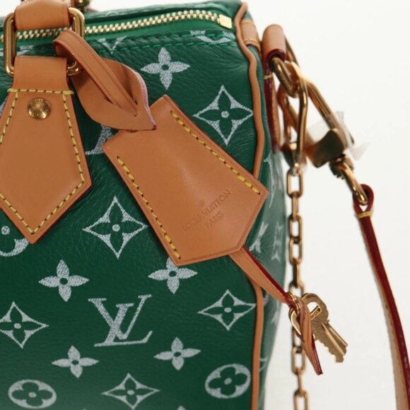 LOUIS VUITTON Monogram Speedy P9 Bandouliere 25 Bag Green M24423 LV Auth 139... - Picture 11 of 15